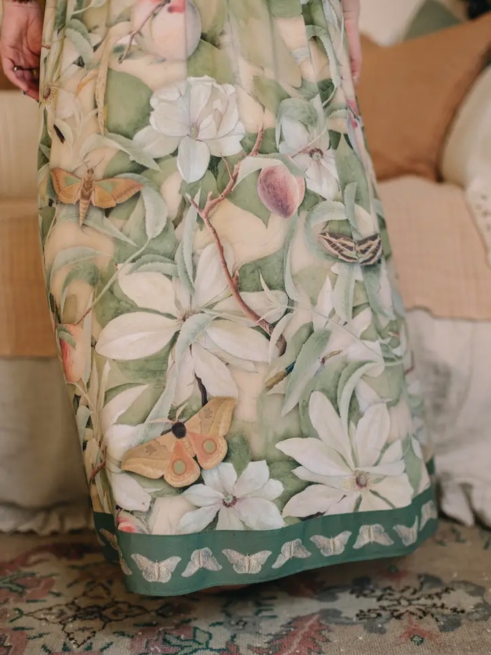 Fleur De Soleil Bohéme Long Maxi Slip Dress w/ Florals by Market of Stars - Picture 7 of 15